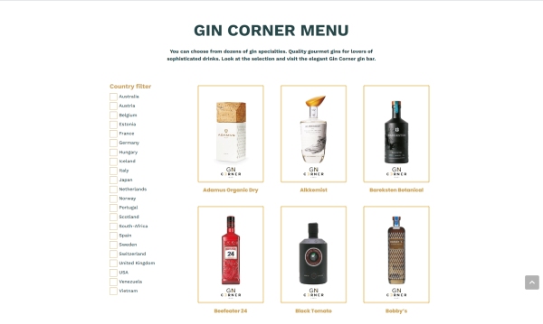 Fröccsterasz Complex - product list with filter block